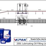 Automatic 200L Lubricating Oil Filling Line Automatisk 200L smörjoljepåfyllningslinje