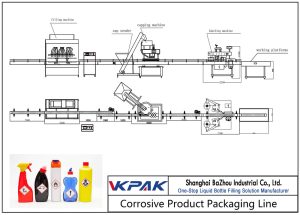 Automatisk korrosiv produktfyllningslinje